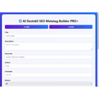 AI Destekli SEO Metatag Builder PRO+ AI Destekli SEO Metatag Builder PRO+