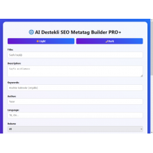 AI Destekli SEO Metatag Builder PRO+