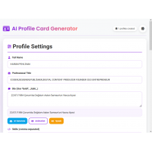 AI Profile Card Generator