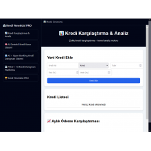 Kredi Yöneticisi PRO Kredi Yöneticisi PRO