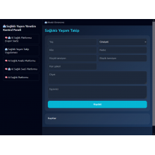 Sağlık Platformu Yönetim Kontrol Paneli